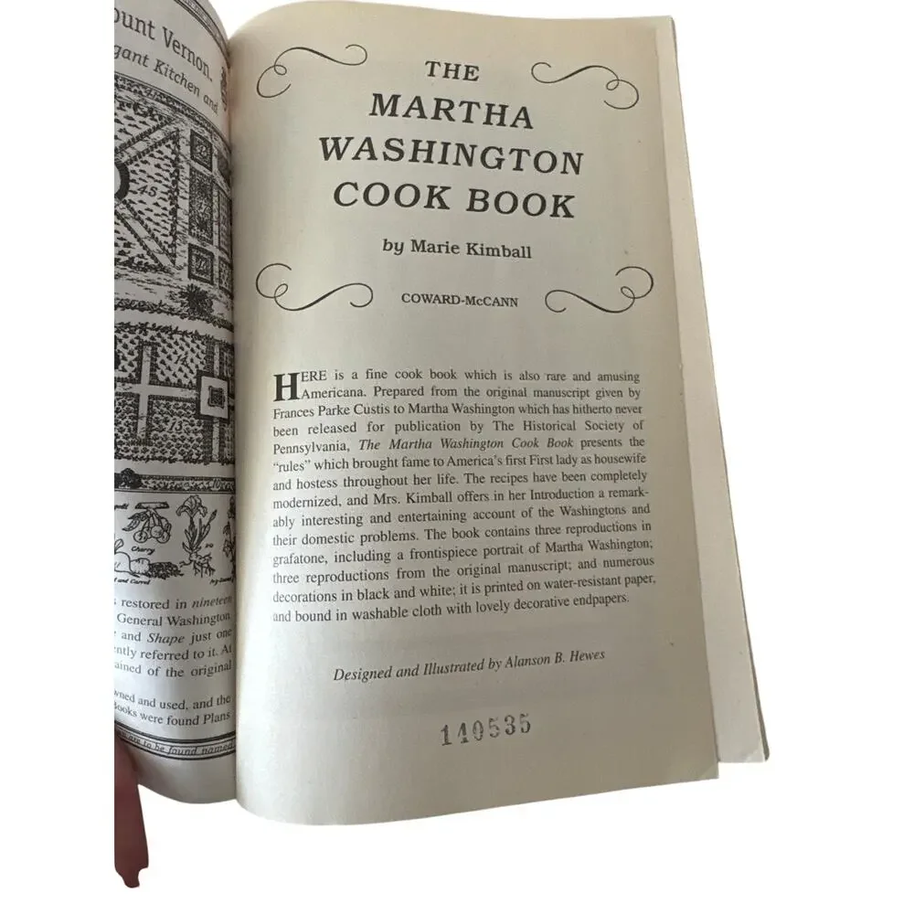 The Martha Washington Cook Book Marie Kimball 2005 6th Edition Vintage Recipes